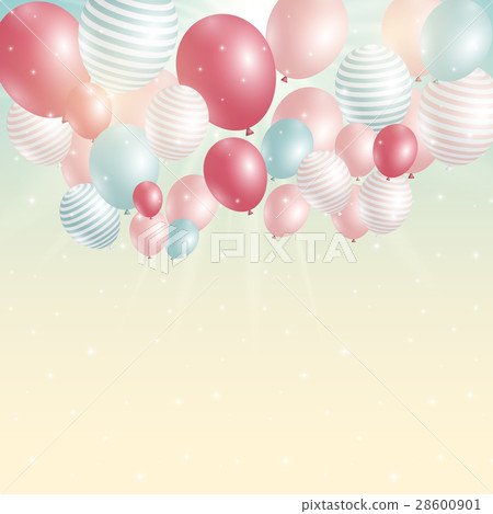 Color Glossy Balloons Background Vector 28600901