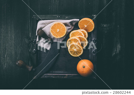 Oranges on a tray 28602244
