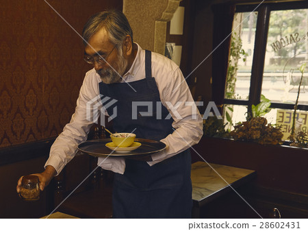 Men clearing the table Men clearing the table 28602431
