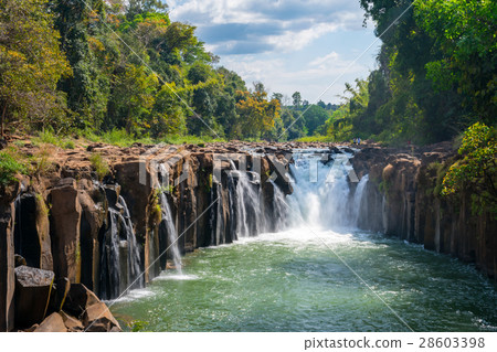 Pha Suam waterfall, Tat Somphamit in south Laos 28603398