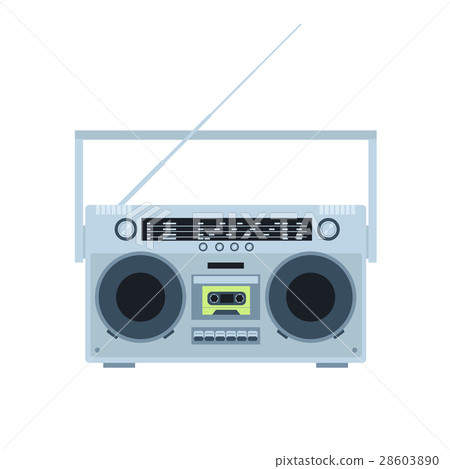 Magnetic tape cassette player. Vintage radio Magnetic tape cassette player. Vintage radio 28603890