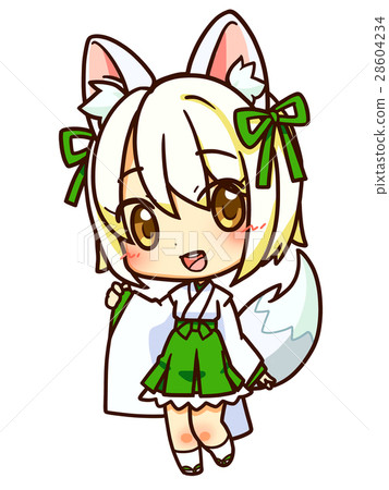 福克斯迷你神社少女_綠色 福克斯迷你神社少女_綠色 28604234
