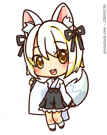 Fox mini shrine maiden _ black 28604236