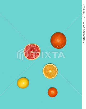 The group fresh fruits against blue background The group fresh fruits against blue background 28604325