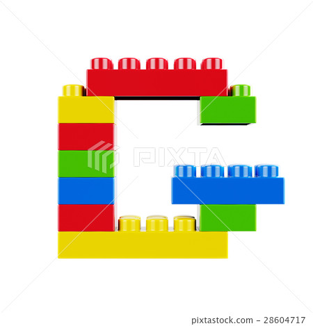G plastic font alphabet character G plastic font alphabet character 28604717