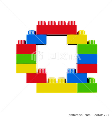 Q plastic font alphabet character 28604727
