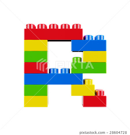 R plastic font alphabet character 28604728