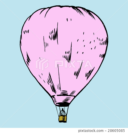 vector illustration of hot air baloon 28605085