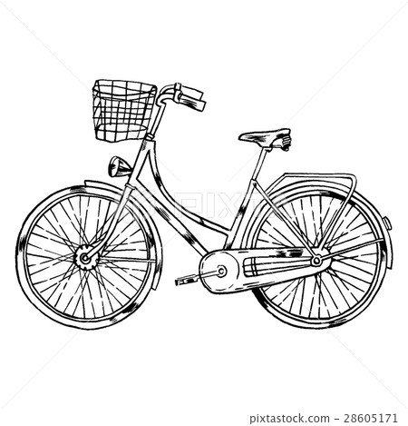 Vector Bicycle with Cart 28605171