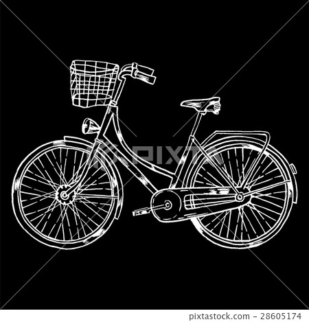 Vector Bicycle with Cart 28605174