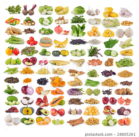set of fruit and vegetable set of fruit and vegetable 28605261