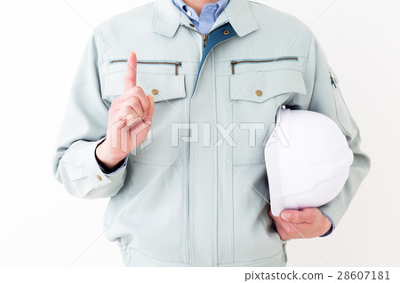 Businessman working clothes white back Businessman working clothes white back 28607181