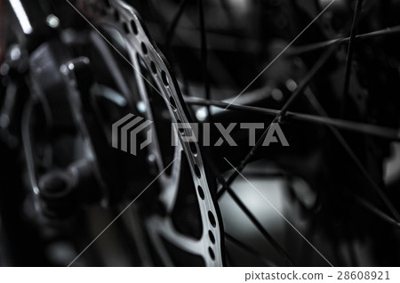 Disk break plate on bicycle. 28608921