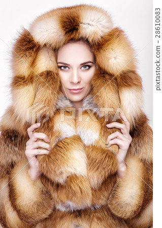 portrait of beautiful young blonde woman in luxury 28610083