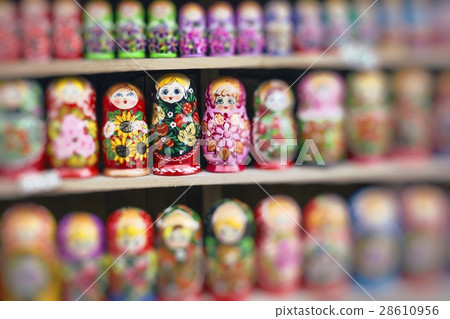 Colorful Russian nesting dolls matreshka 28610956