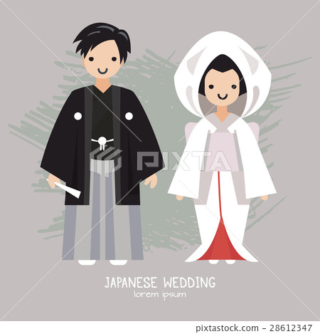 Vector illustration of Japanese wedding - Stock Illustration [28612347 ...