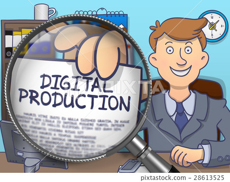 Digital Production through Magnifier. Doodle 28613525
