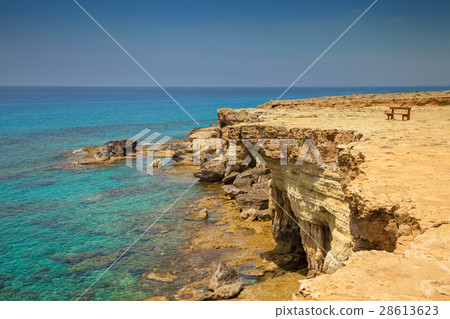 Rocky sea beach. Nature Cyprus 28613623