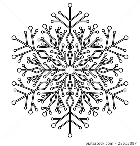 Pretty Round Snowflake 28613887
