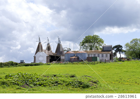 farm buildings and equipment, green english fields farm buildings and equipment, green english fields 28613961