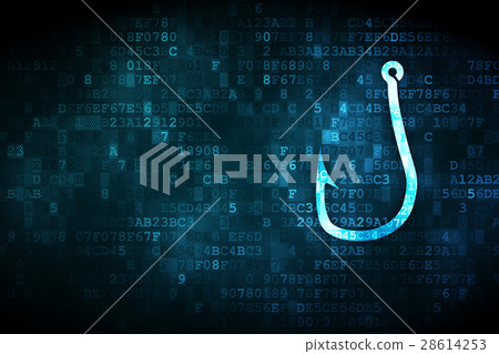 Security concept: Fishing Hook on digital 28614253