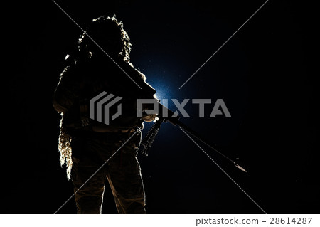 Army sniper with huge rifle Army sniper with huge rifle 28614287