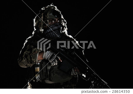 Army sniper with painted face Army sniper with painted face 28614350