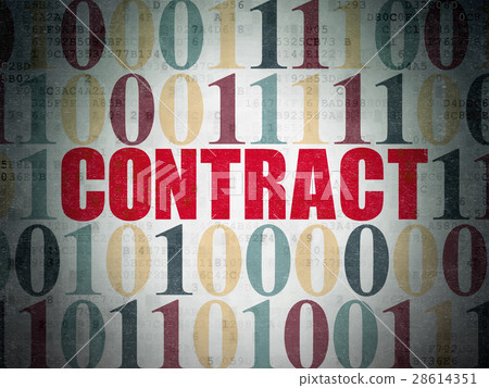 Business concept: Contract on Digital Data Paper 28614351