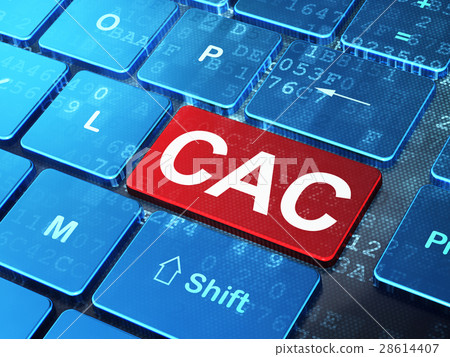 Stock market indexes concept: CAC on computer Stock market indexes concept: CAC on computer 28614407