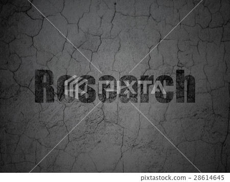 Marketing concept: Research on grunge wall 28614645