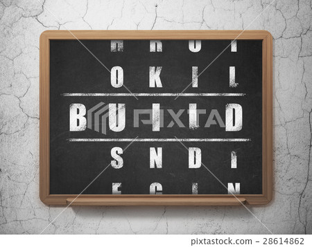 Building construction concept: Build in Crossword Building construction concept: Build in Crossword 28614862