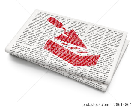 Construction concept: Brick Wall on Newspaper 28614864