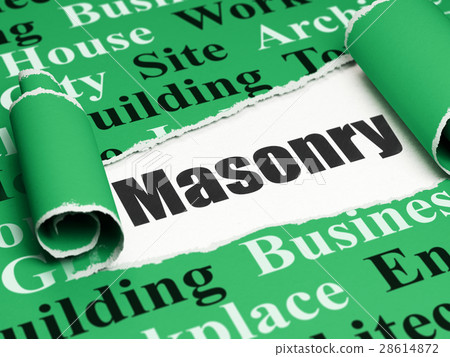Constructing concept: black text Masonry under the Constructing concept: black text Masonry under the 28614872