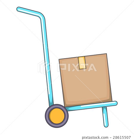 Warehouse trolley icon, cartoon style Warehouse trolley icon, cartoon style 28615507