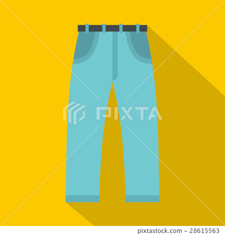 Jeans icon, flat style 28615563