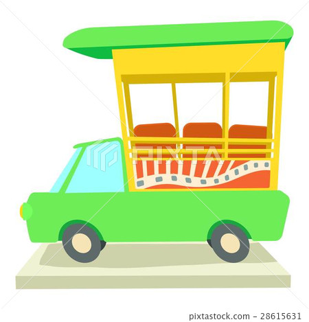 Indian taxi icon, cartoon style 28615631