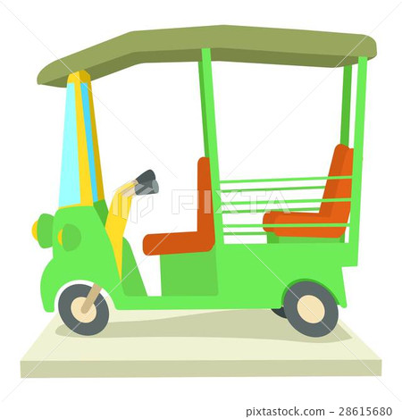 Asian taxi icon, cartoon style 28615680