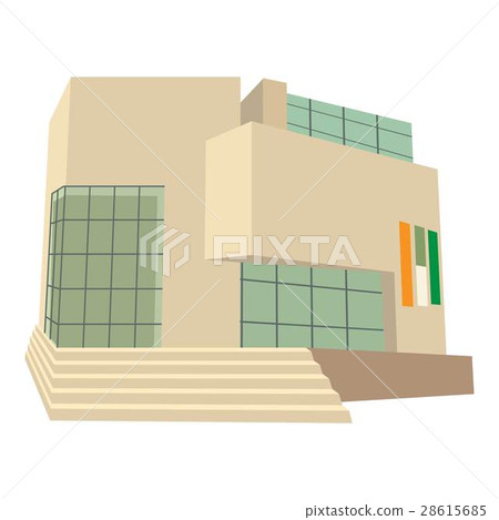 City building icon, cartoon style City building icon, cartoon style 28615685