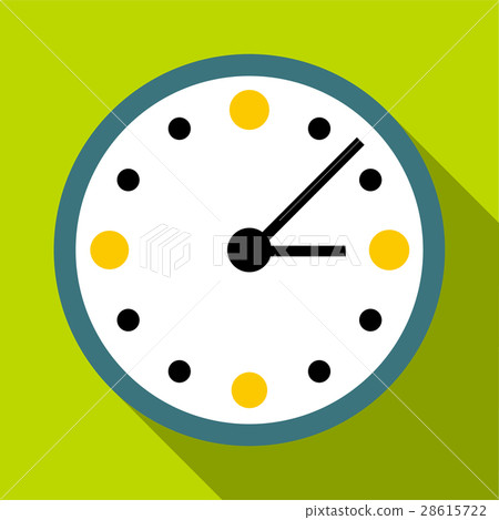 Big wall clock icon, flat style Big wall clock icon, flat style 28615722