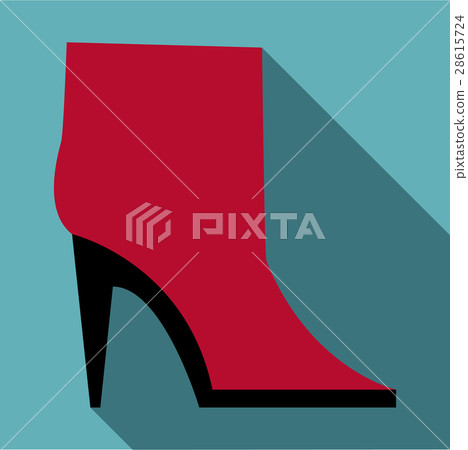 Woman boot icon, flat style Woman boot icon, flat style 28615724