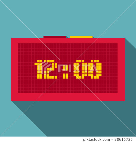 Digital clock icon, flat style Digital clock icon, flat style 28615725