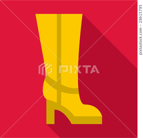 Woman boot, icon, flat style Woman boot, icon, flat style 28615795