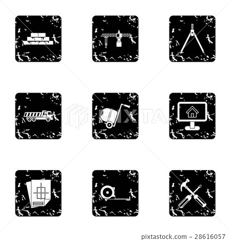 Construction icons set, grunge style Construction icons set, grunge style 28616057