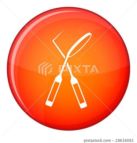 Tooth instruments for dental medicine icon 28616081