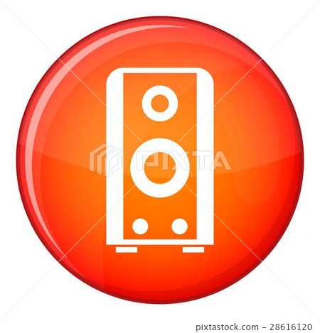 Black sound speaker icon, flat style 28616120