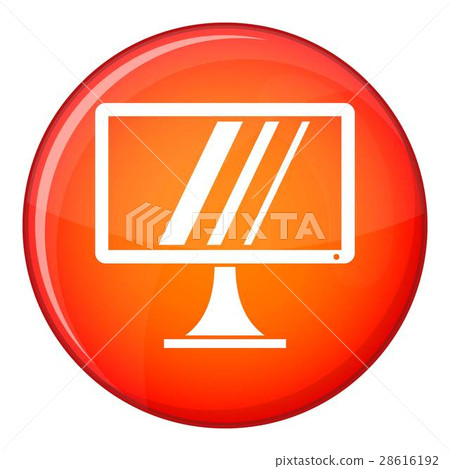 Computer monitor icon, flat style Computer monitor icon, flat style 28616192