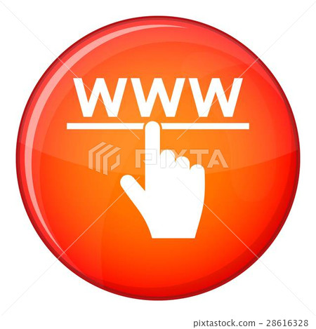 Hand cursor and website icon, flat style - Stock Illustration [28616328 ...