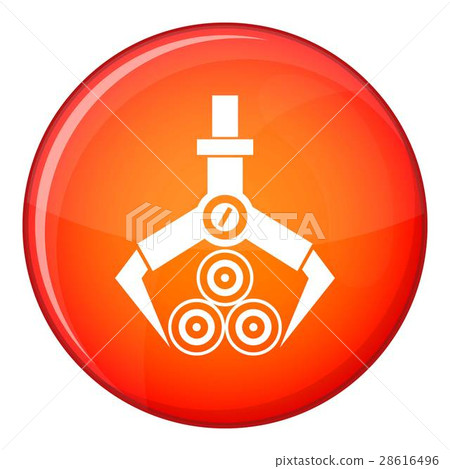 Log loader icon, flat style Log loader icon, flat style 28616496