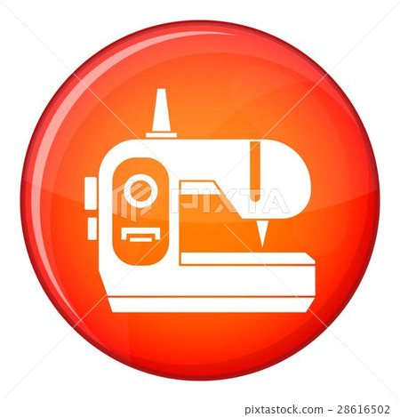 Sewing machine icon, flat style Sewing machine icon, flat style 28616502