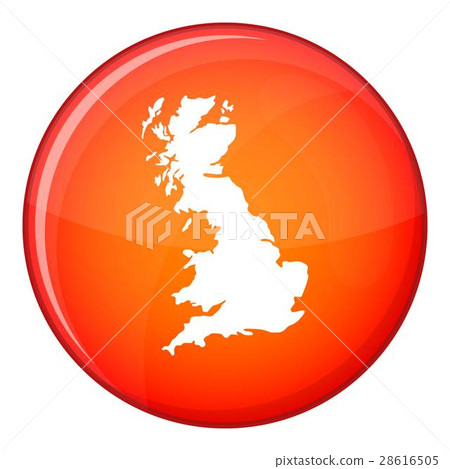 Map of Great Britain icon, flat style Map of Great Britain icon, flat style 28616505